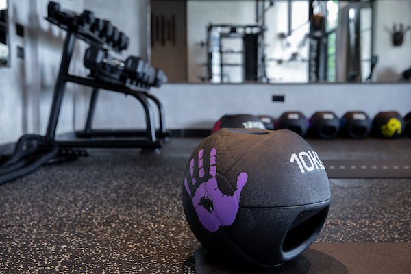 Gym at Kram Villa, a luxury designer ocean view, 4 bedroom villa by Jonathan Levi located in Plai Laem, Koh Samui, Thailand